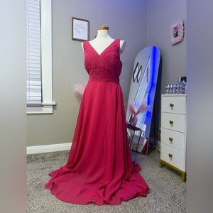 SHEIN Vibrant Pink Maxi Dress